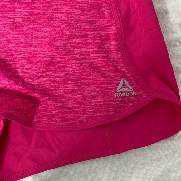 Women’s Reebok heathered pink stretchy‎ lined workout shorts Sz medium - Picture 13 of 15